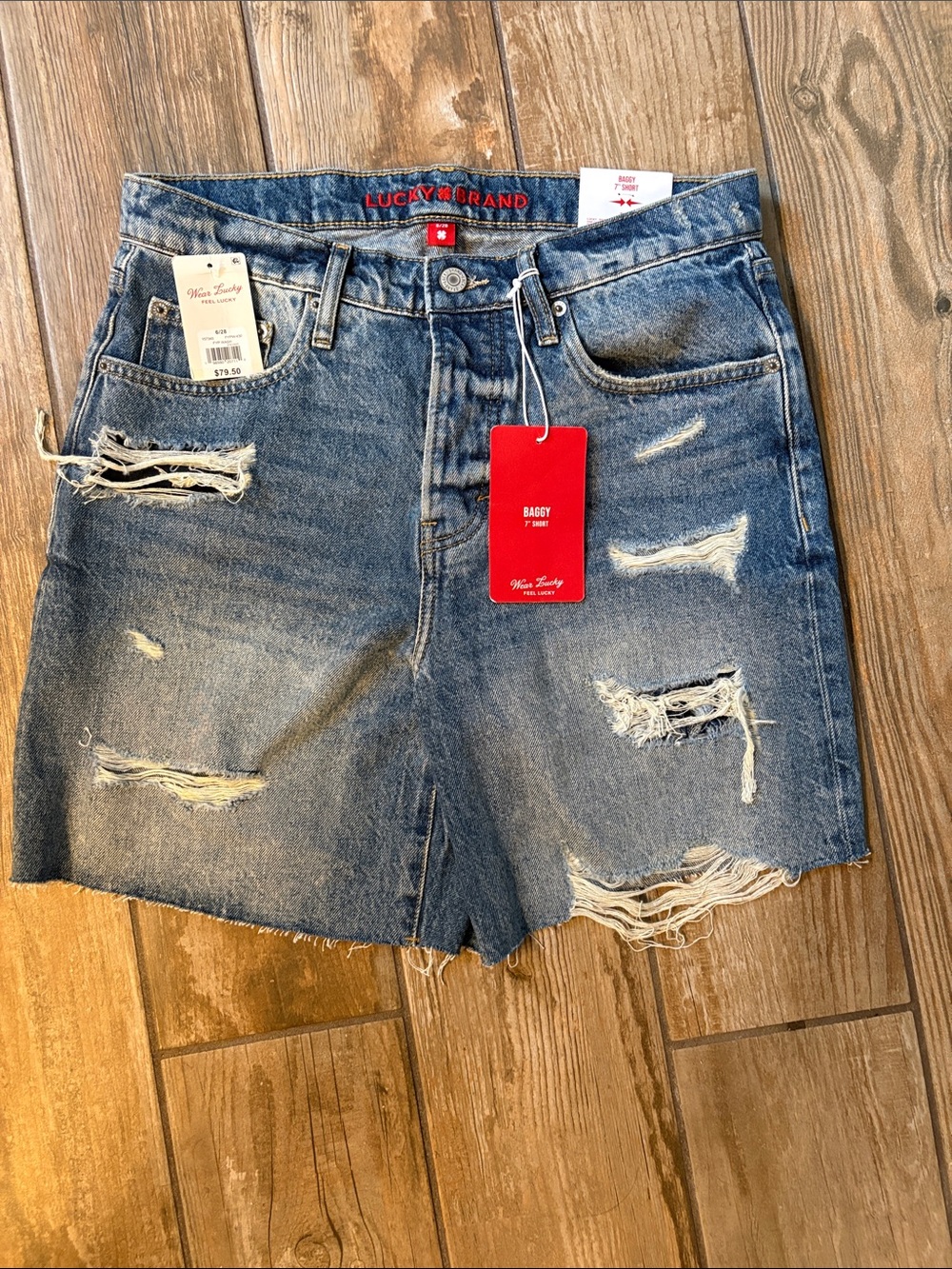 Lucky Brand Women’s Baggy Denim Shorts